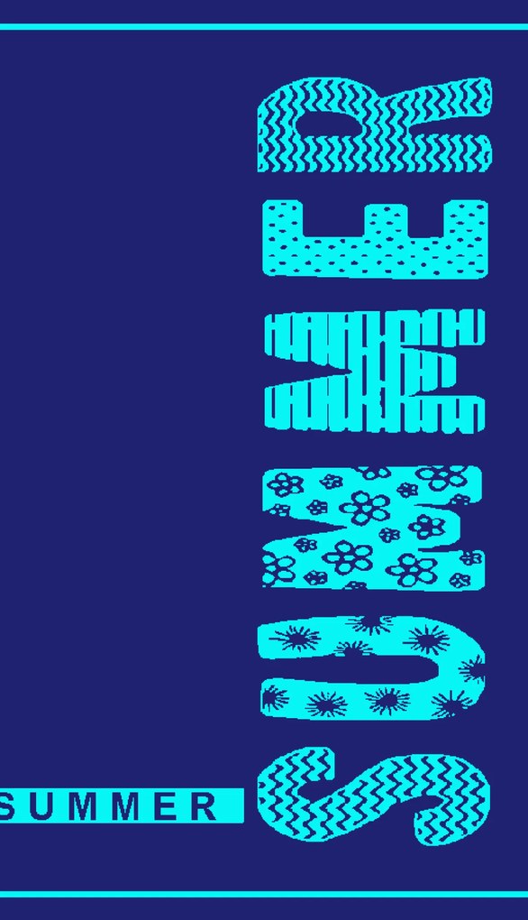 Strandlaken Velour– 100% katoen – 90×160 – summer blue