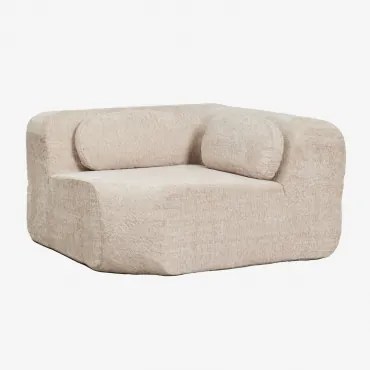 Hoekmodule Voor Modulaire Bank In Vacuüm Verpakte Chenille Merida Chenille Dik Tapiocabeige - Sklum