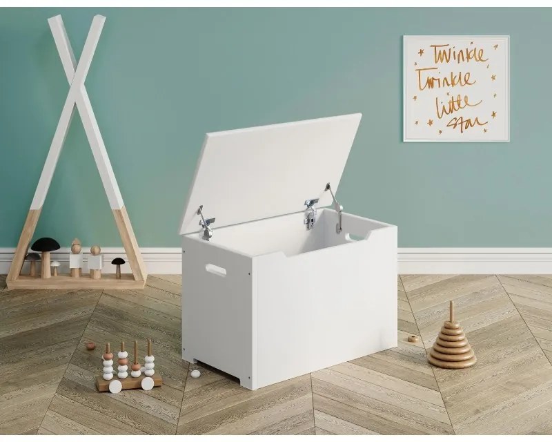 Peuter Grijs Speelgoedkist - Woody 5056231793339 Children's Beds Home Dennenhout