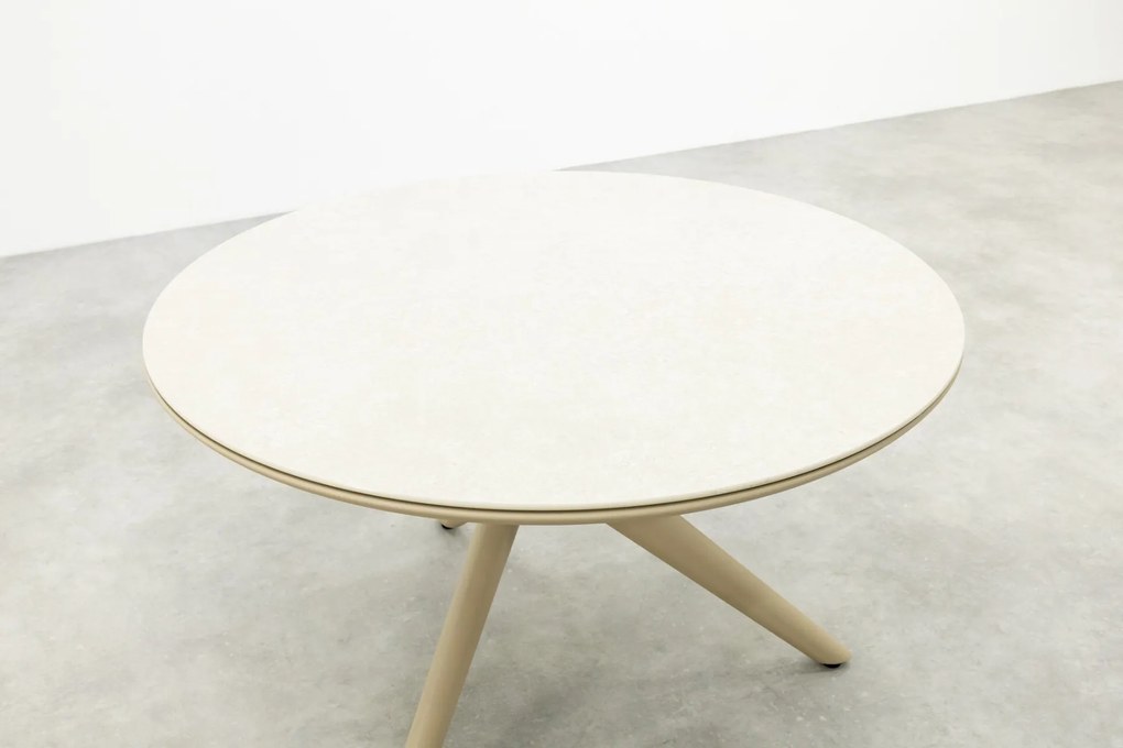 Dublin ronde tuintafel Ø120 cm. - Latte