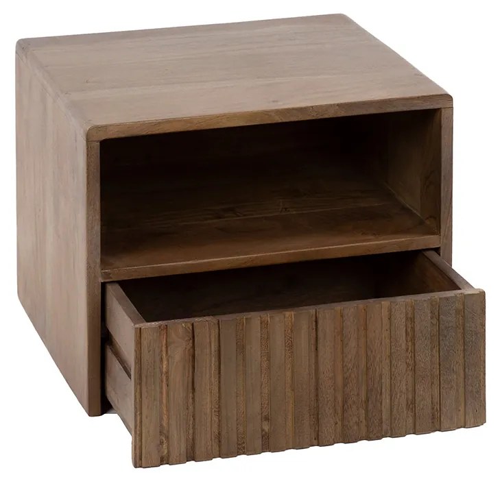 Zwevend Nachtkastje Met Open Vak - 35x30x25cm.