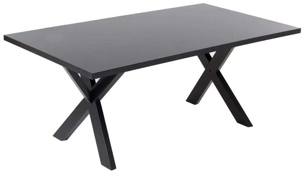 Eettafel zwart 180 x 100 cm LISALA Beliani