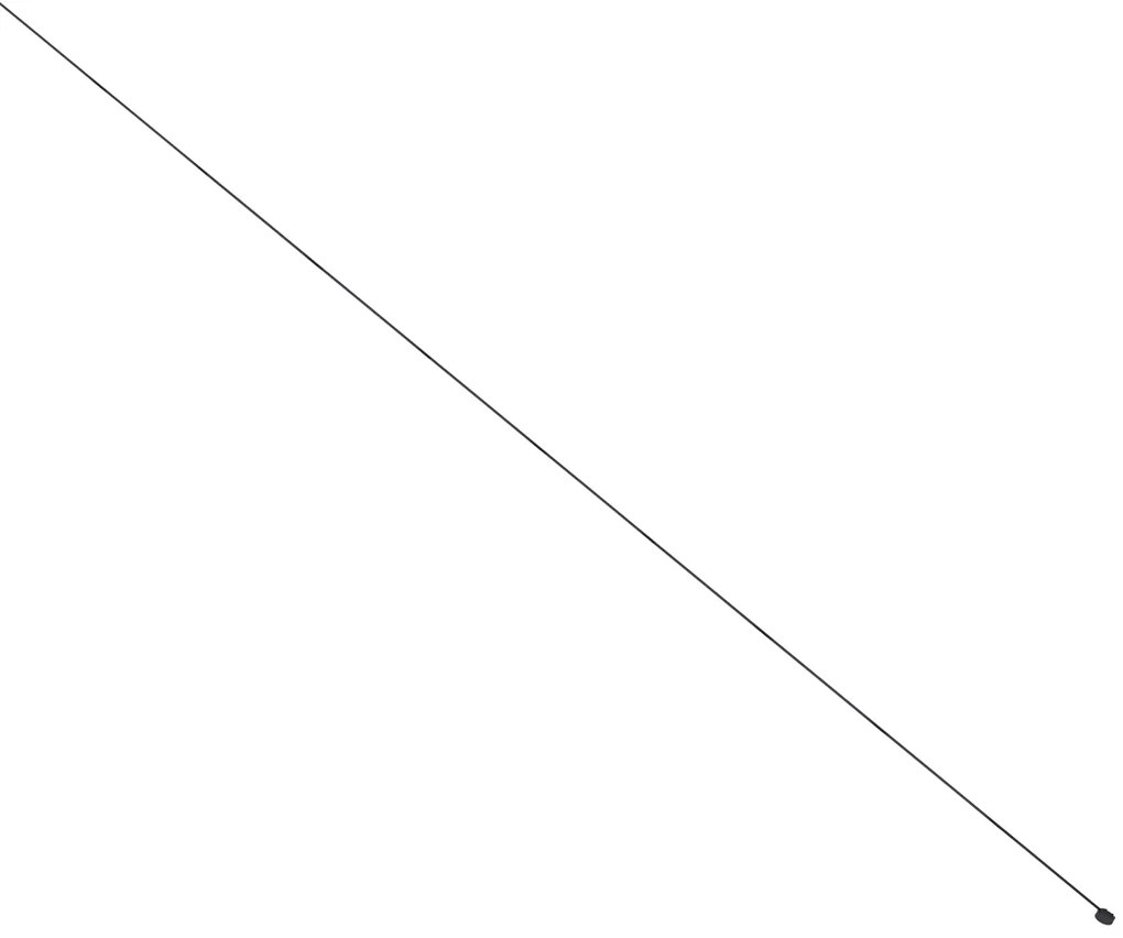Modern railsysteem zwart 1-fase 1000 cm met ronde voeding - Magnetic Modern Binnenverlichting Lamp