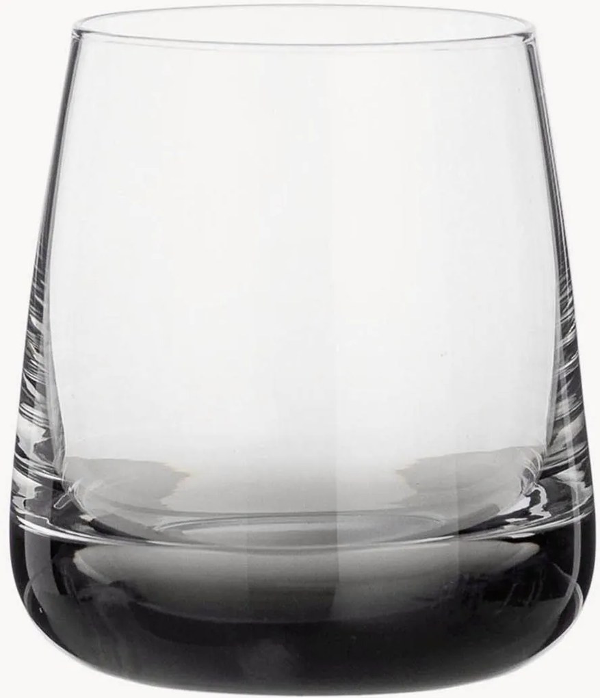 Mondgeblazen waterglas Smoke