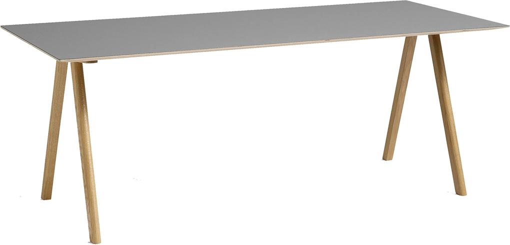 Hay Copenhague tafel CPH10 mat gelakt eiken grijs linoleum tafelblad 160x80