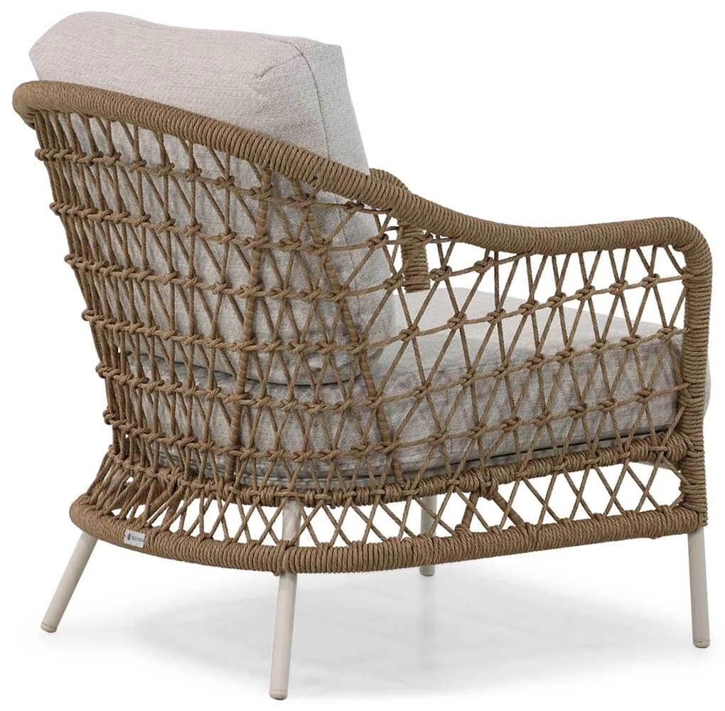 Stoel en Bank Loungeset 5 personen Wicker/Aluminium/Aluminium/wicker Taupe Coco Bali