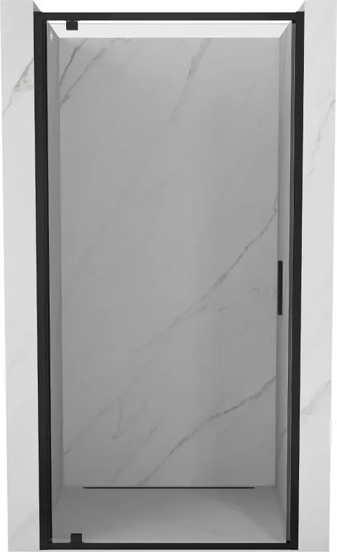 Mexen Exo douchedeur scharnierend 100 cm, transparant, zwart - 8181-100-000-70-00