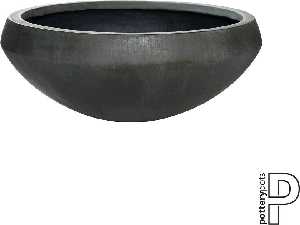 Pottery Pots | Bloempot Eliza hoogte 22.5 cm x diameter 55 cm antraciet outdoor bloempotten ficonstone outdoor tuinaccessoires | NADUVI outlet