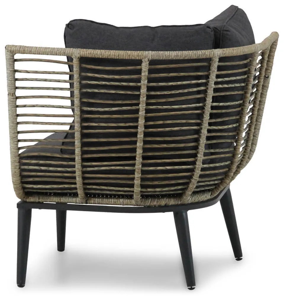 Hoek loungeset 4 personen Aluminium/wicker Taupe  Coco Coco Leonardo