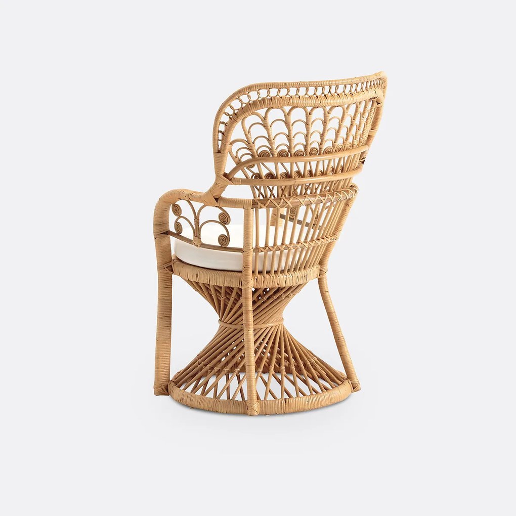 Fauteuil in gevlochten rotan Malu