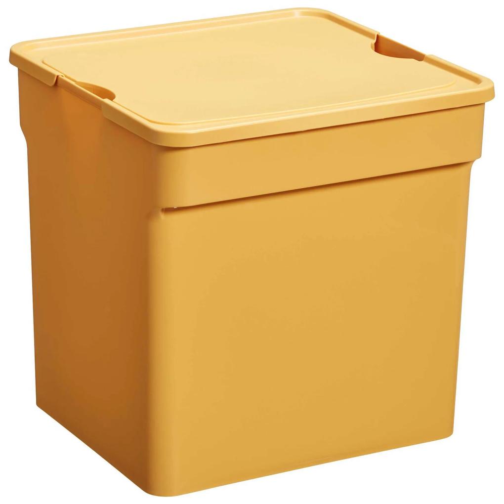 Opbergbox Met Deksel Geel 32 Liter