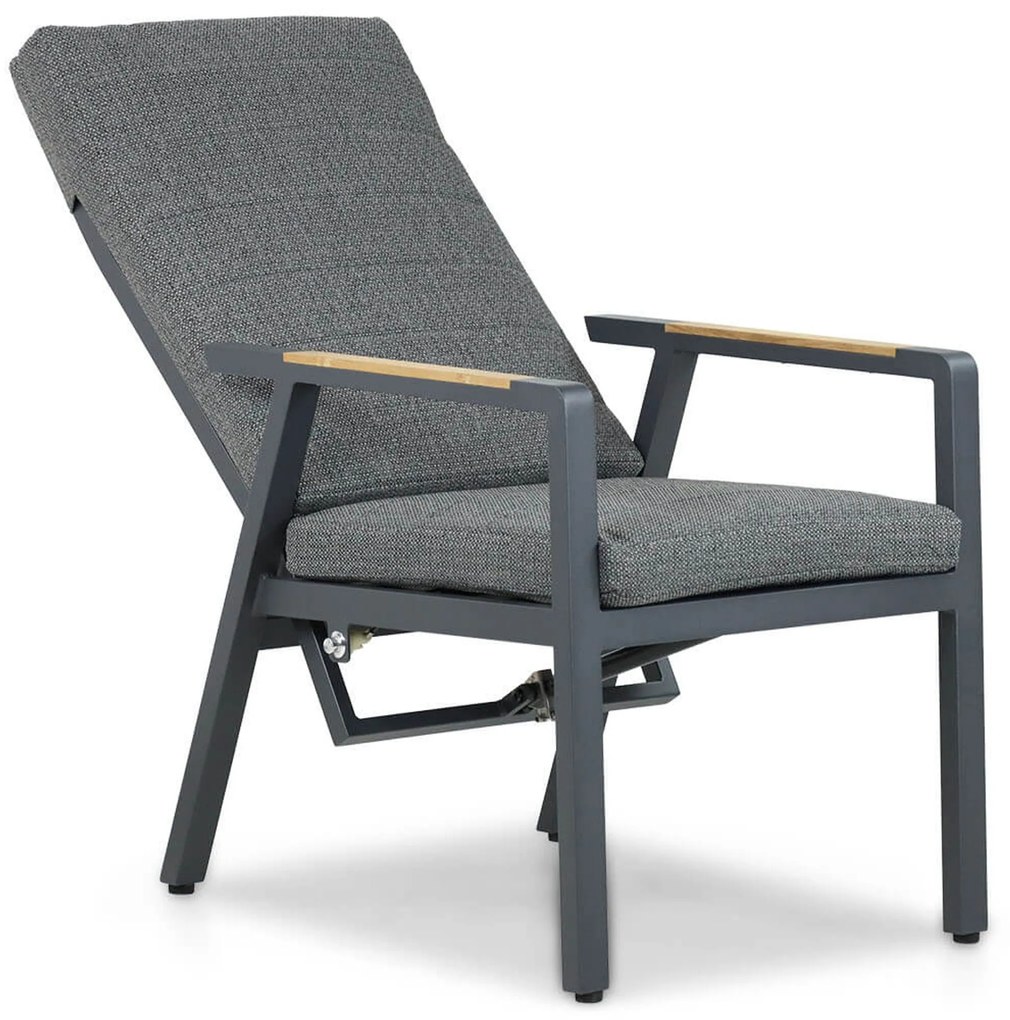 Tuinset 6 personen 240 cm Aluminium/teak Grijs Lifestyle Garden Furniture Marseille/Diogo