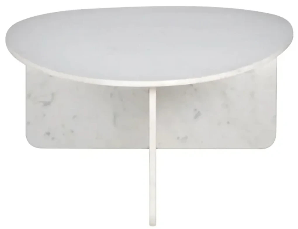 Richmond Interiors Brandon Organische Salontafel Wit Marmer - 170 X 95cm.