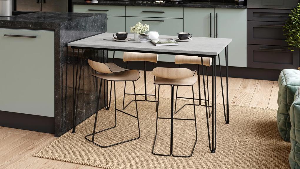 HAIRPIN licht beton, loft tafel voor keuken, eetkamer en woonkamer