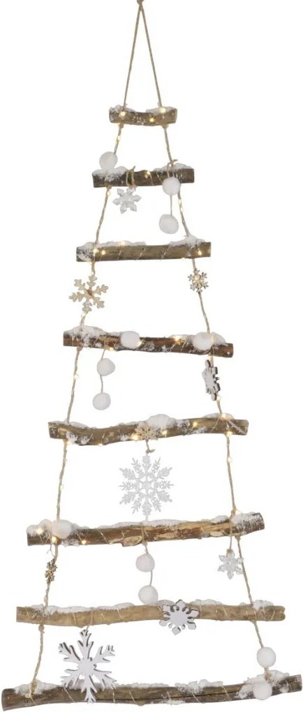 LED boom berk sneeuw op batterij 2x45x100 cm warm wit
