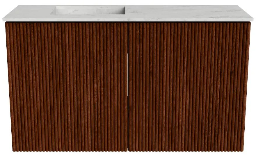 Mondiaz Joya DLux 70cm toiletmeubel ruby met wastafel faye links 1 kraangat opalo