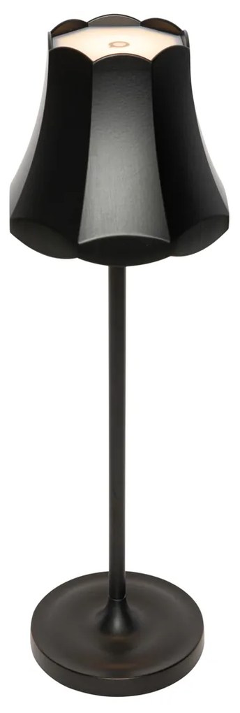 Buitenlamp met dimmer LED Retro tafellamp met dimmer zwart oplaadbaar IP44 - Granny Retro IP44 Buitenverlichting Lamp