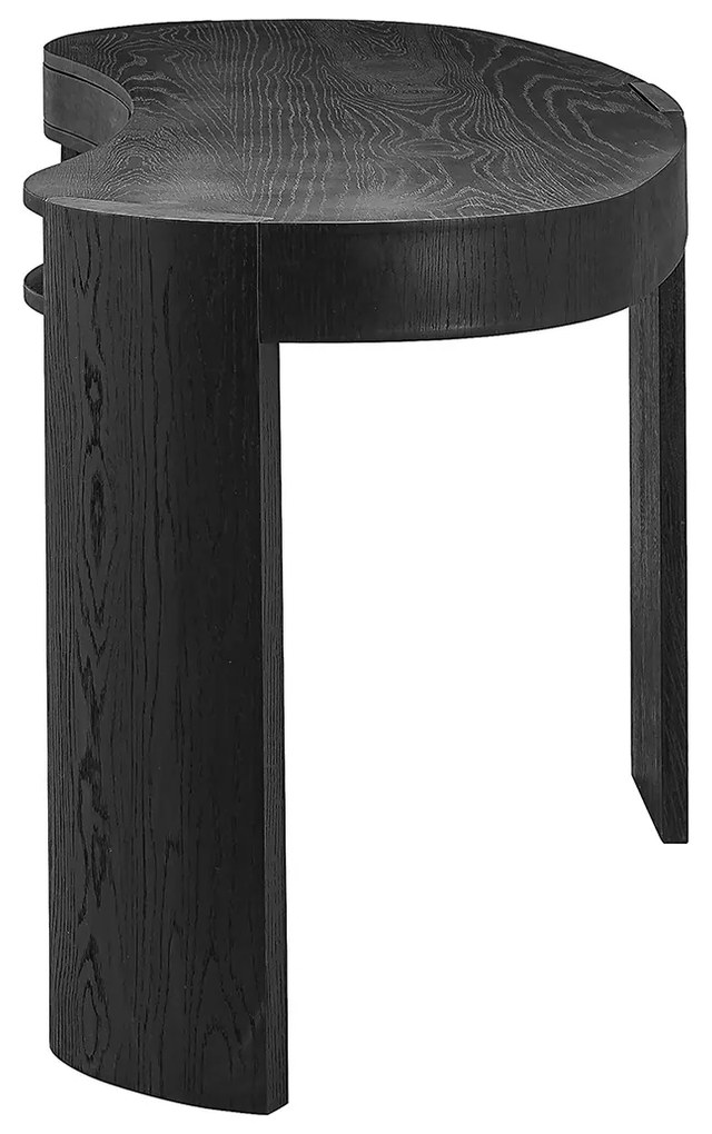 Richmond Interiors Navarino Organisch Bureau Zwart Out - 165 X 65cm.