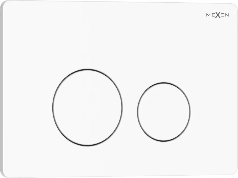 Mexen Tex 06 spoelknop roestvrij staal, wit glanzend - 6106-01