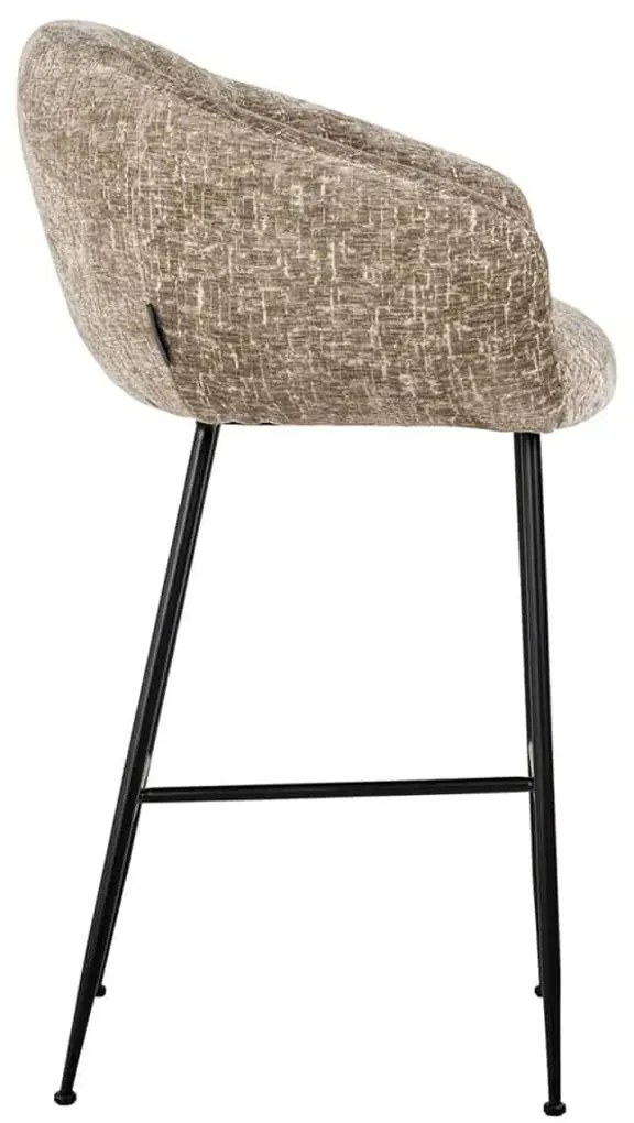 Richmond Interiors Avanti Barstoel Met Ronde Rugleuning Shitake Taupe