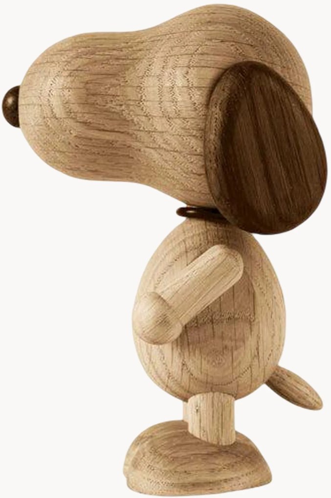 Decoratief object Snoopy van eikenhout