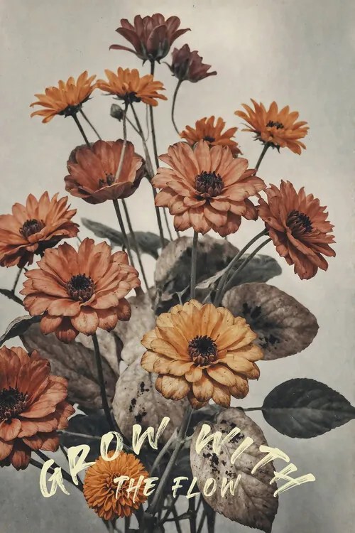 Ilustratie Grow With The Flow, The Art Concept