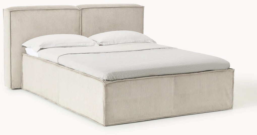 Corduroy boxspring bed Lennon