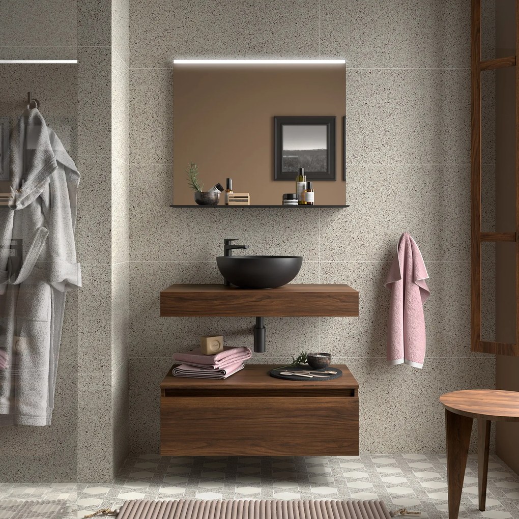 Muebles Hoyo wastafelblad 60cm walnoot