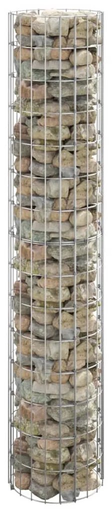 vidaXL Gabion plantenbak rond verhoogd Ø30x150 cm gegalvaniseerd staal