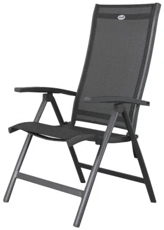 Hartman Salvatore/Kings verstelbare tuinset antraciet - 180x100 cm.