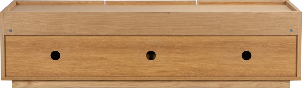 Tv-meubel Eiken Met Stoffen Deuren 150 Cm - 150x40x40cm.