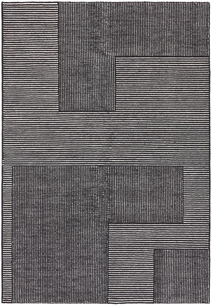 Tom Dixon Stripe Rectangular vloerkleed zwart/wit 200x300