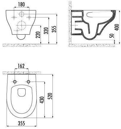Sanigoods Serra hangtoilet met tornado flush glanzend wit