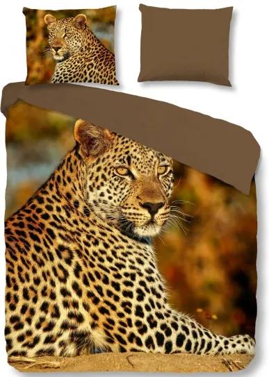 Dekbedovertrek Leopard 200 x 220 cm bruin
