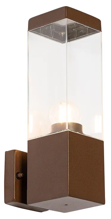 Moderne buiten wandlamp roestbruin - Malios