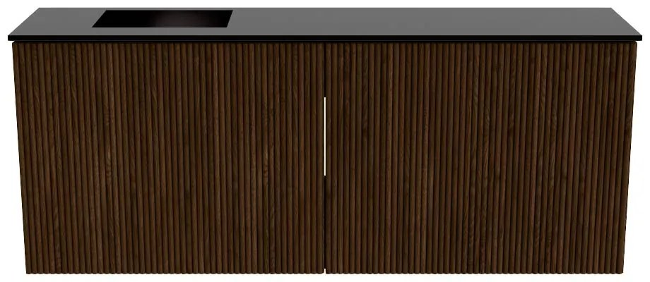 Mondiaz Joya 100cm toiletmeubel walnut met wastafel faye links 1 kraangat urban