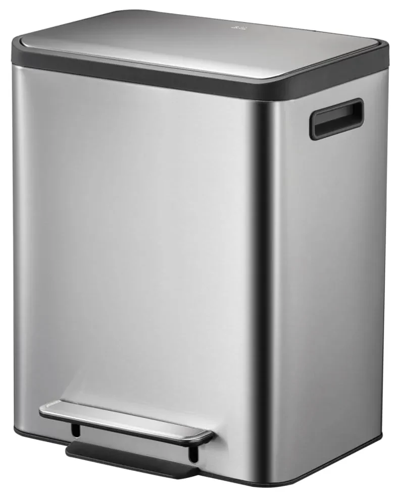EKO Pedaalemmer EcoCasa 2x15 L matzilverkleurig