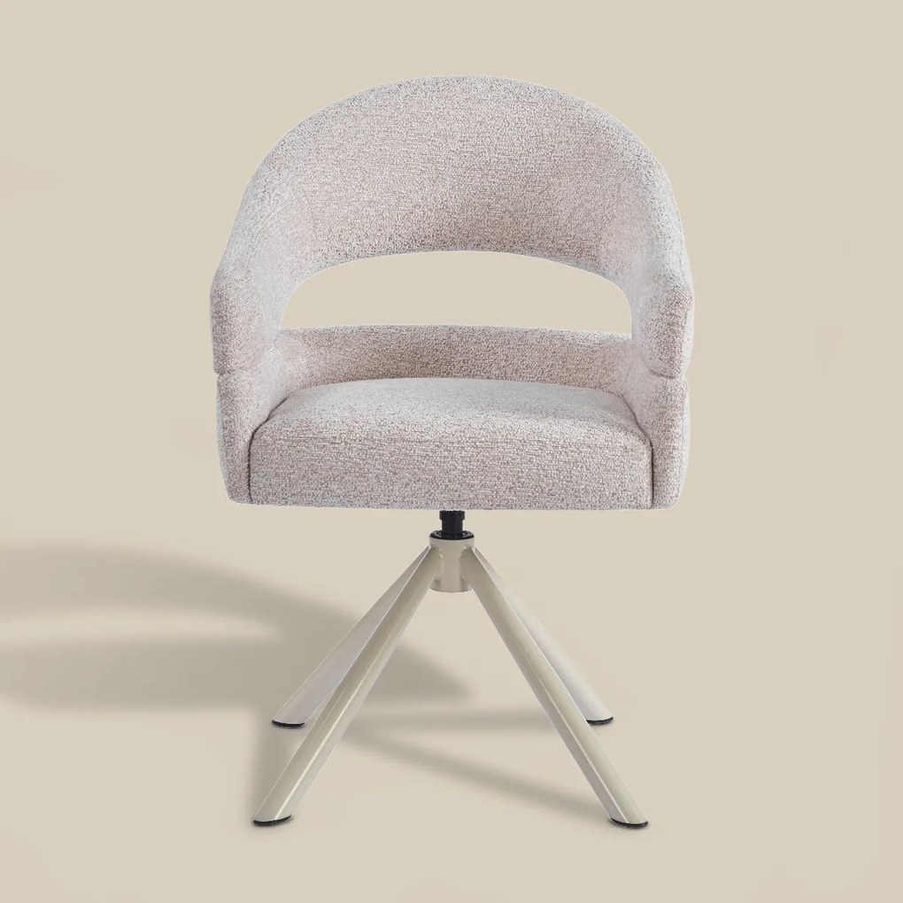 Eetkamerstoel Met Open Rug Beige Beige