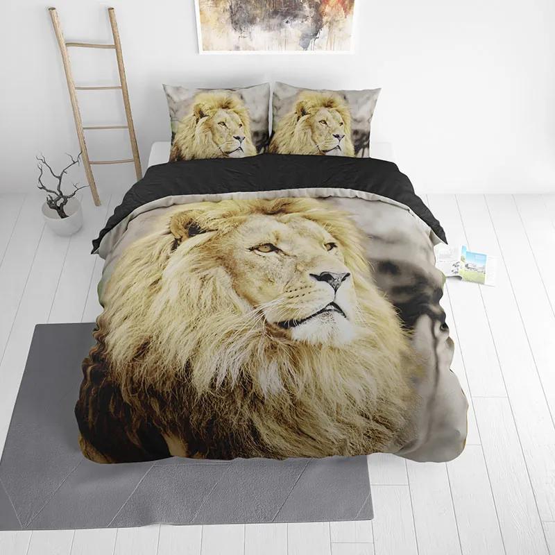 DreamHouse Bedding Lion Mind - Taupe 1-persoons (140 x 220 cm + 1 kussensloop)