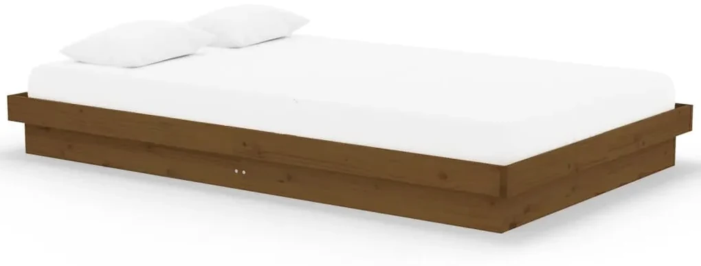 vidaXL Bedframe massief hout honingbruin 120x200 cm
