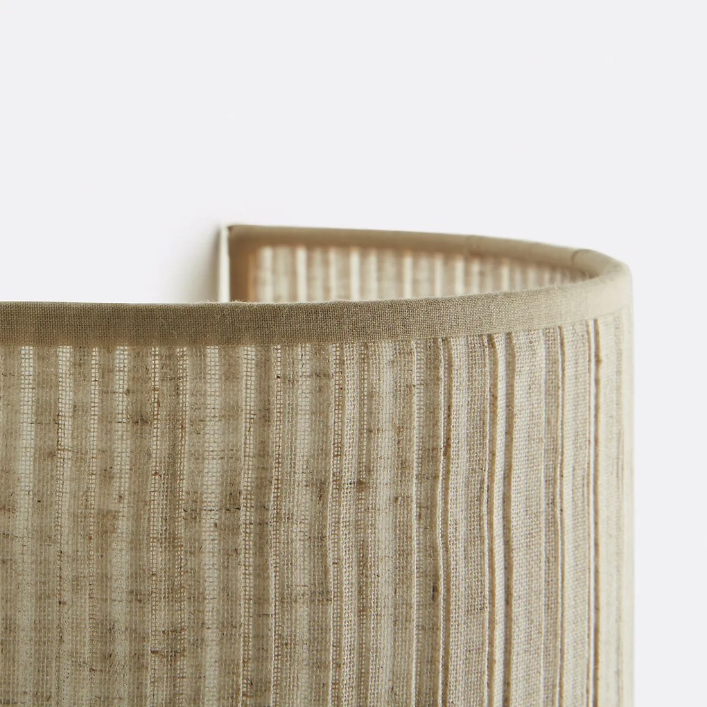 Wandlamp in geplooid linnen H25 cm, Jakoma