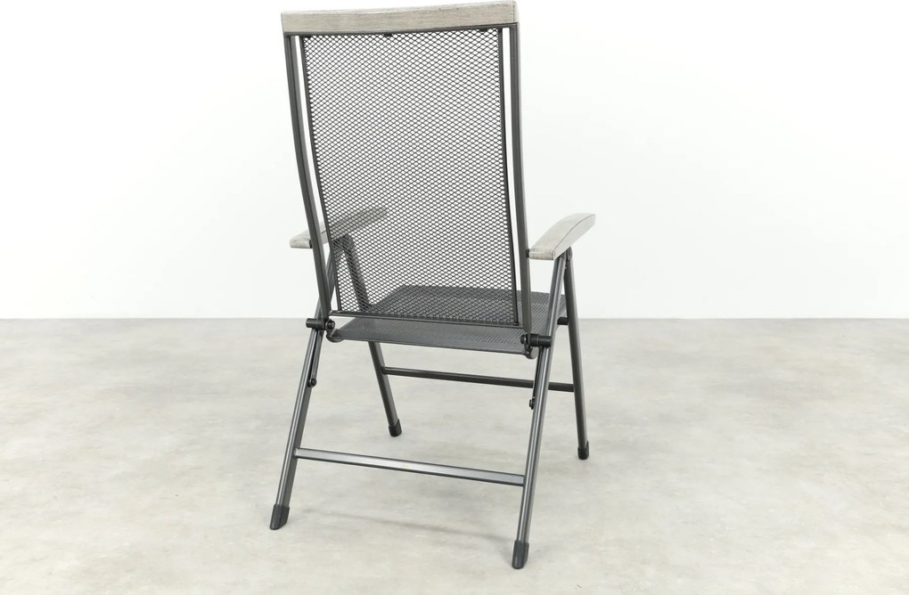 Balero strekmetaal verstelbare tuinstoel - Antraciet