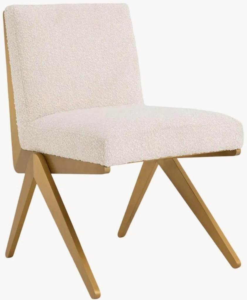 Bouclé eetkamerstoel Fico