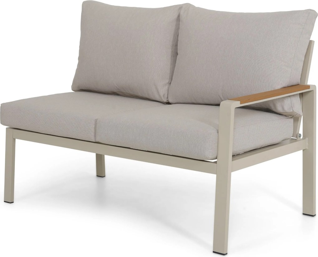 Hoek loungeset 5 personen Aluminium Taupe  Domani Furniture Leaf