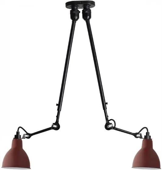 DCW éditions Lampe Gras N302 Double plafondlamp rood