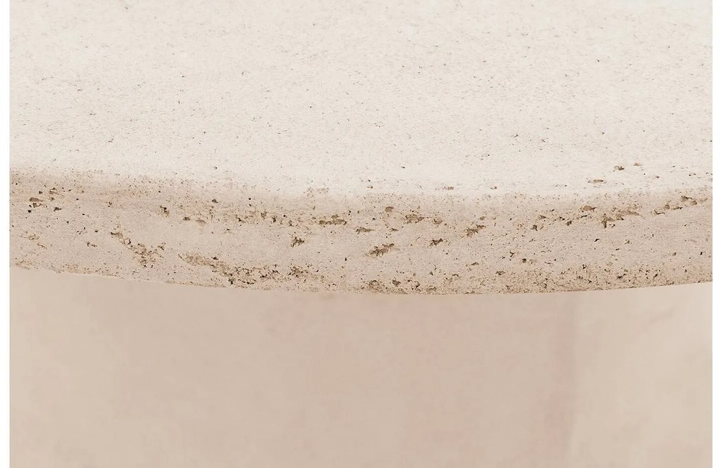 Goossens Salontafel Stone rond, beton beige, urban industrieel, 50 x 31 x 50 cm