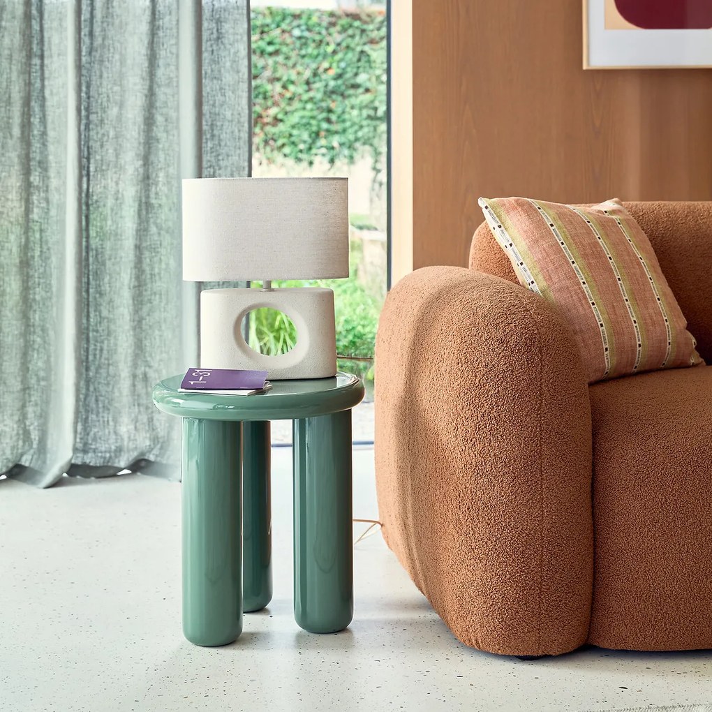 Tafellamp van keramiek en linnen, GANI