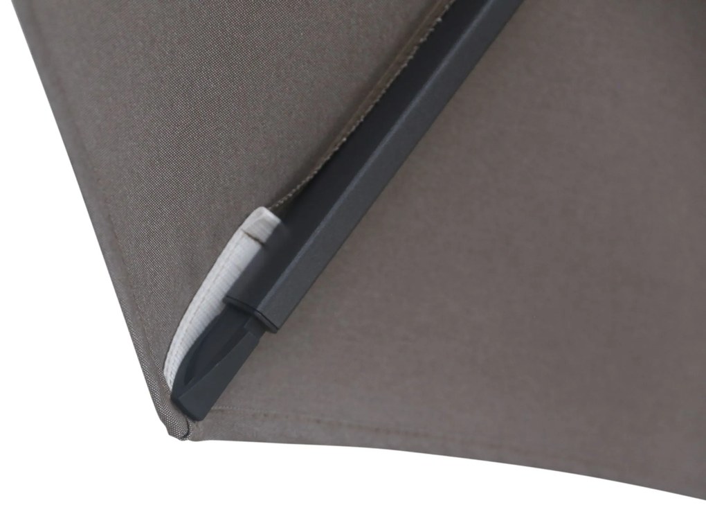 Zweefparasol 3.5m S2 Excellent (excl. voet) Taupe-naturel-bruin Camello Luna