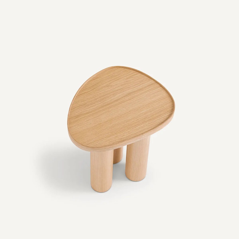 Eiken en eikenfineer bijzettafel, Brasero