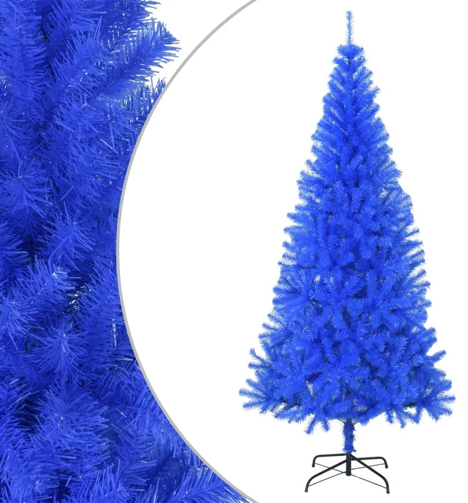 vidaXL Kunstkerstboom met standaard 240 cm PVC blauw